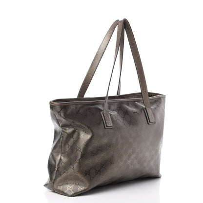 Gucci Imprime Monogram Medium Zippered Shopping Tote Pewter 3 of 14