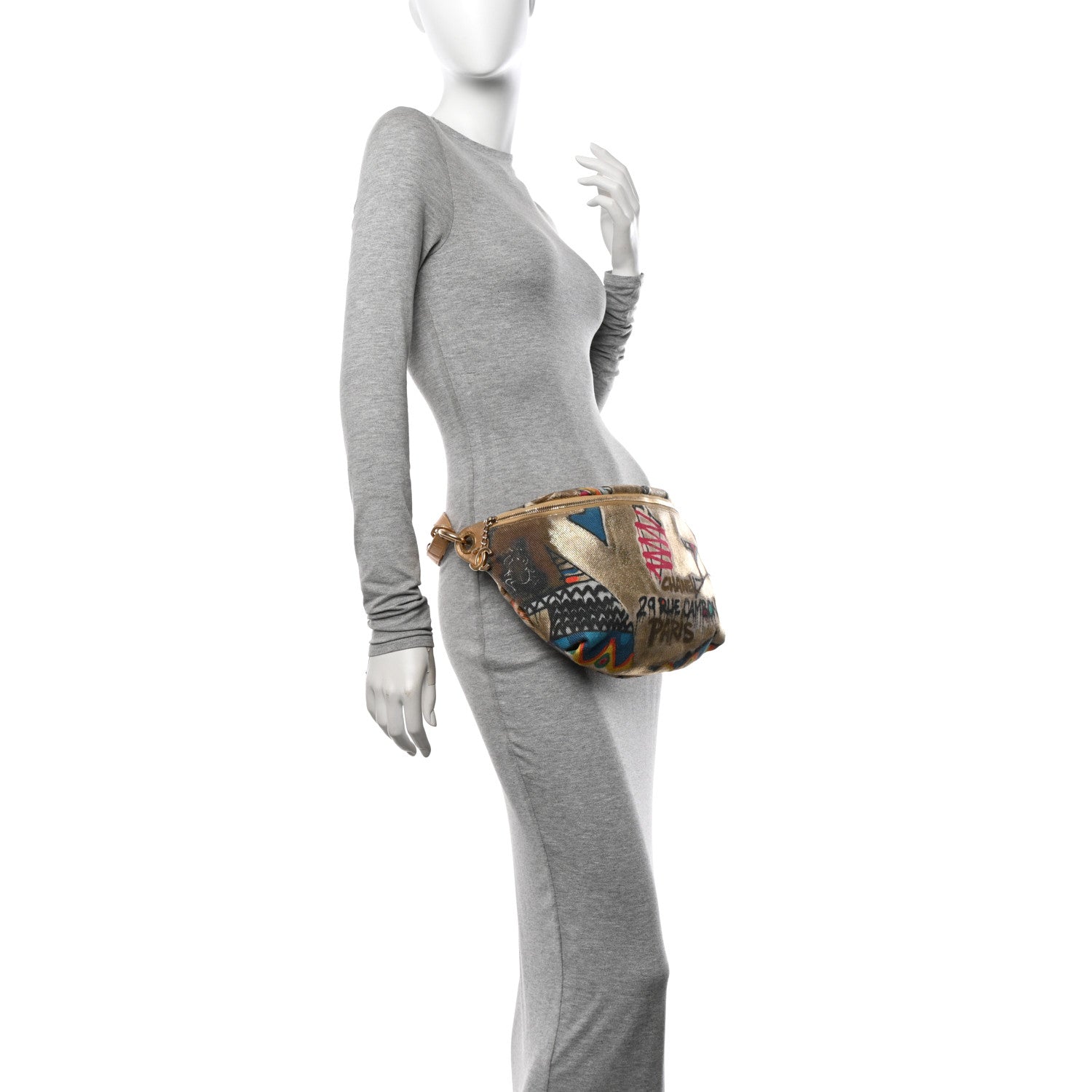 Chanel Graffiti Printed Canvas Street Spirit Waist Belt Bag Multicolor 3 of 11