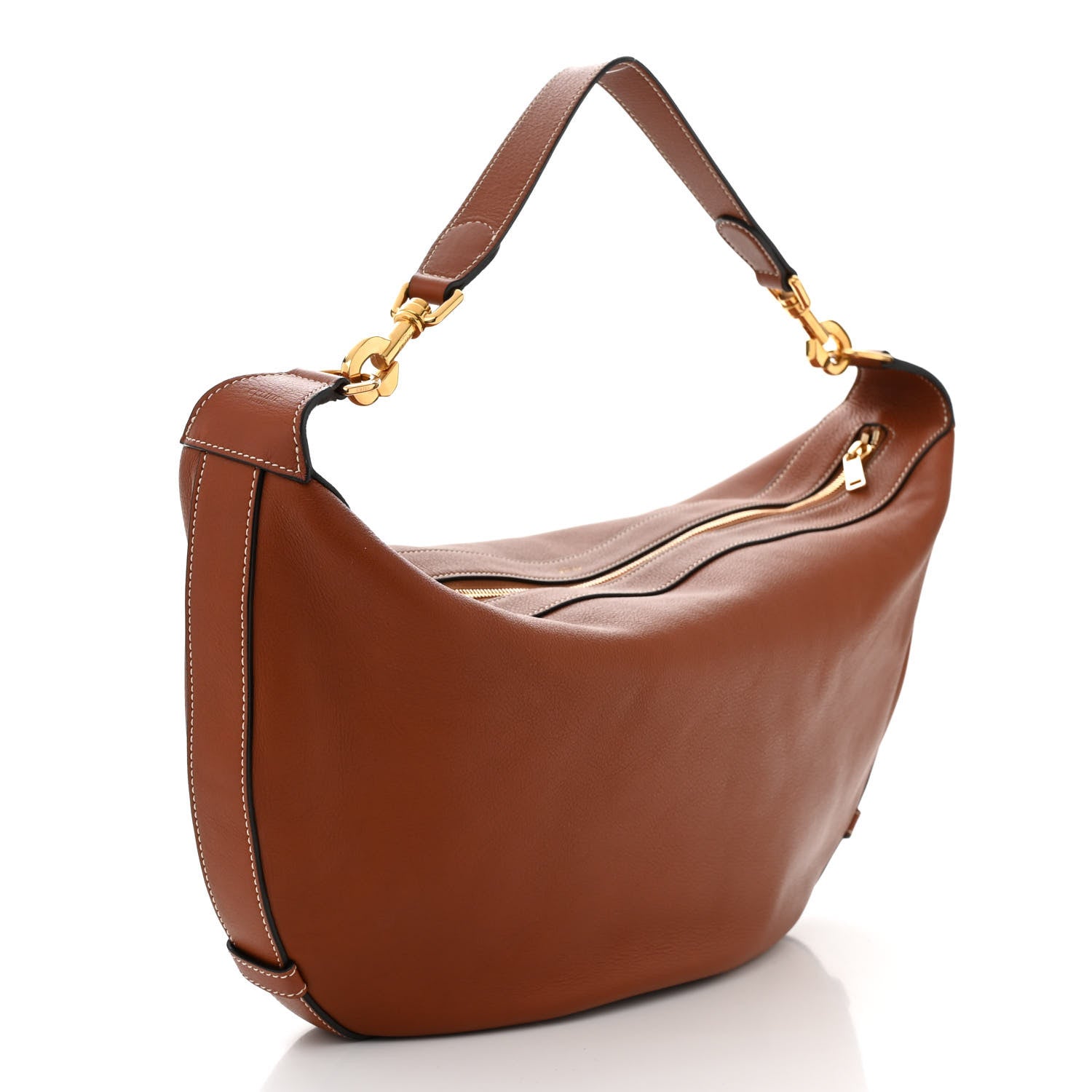 Celine Supple Calfskin Medium Strap Leandre Shoulder Bag Brown 3 of 13