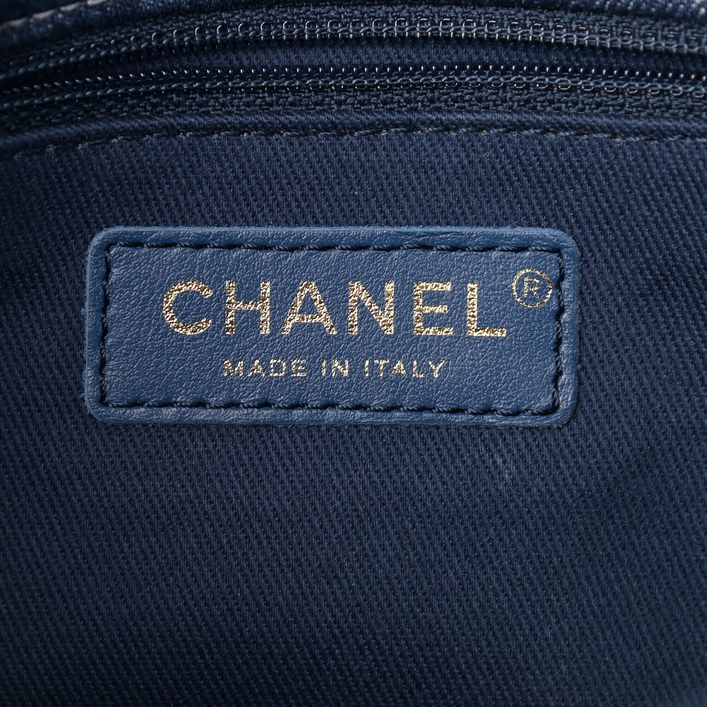 Denim Quilted Medium Denim Trip Single Flap Blue
