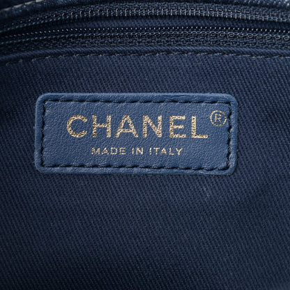 Chanel Denim Quilted Medium Denim Trip Single Flap Blue 6 of 9