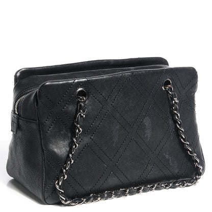 Chanel Calfskin Small Diamond Stitch Tote Black 3 of 7