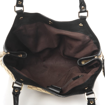 Gucci Monogram Large Sukey Tote Beige Ebony Black 7 of 30