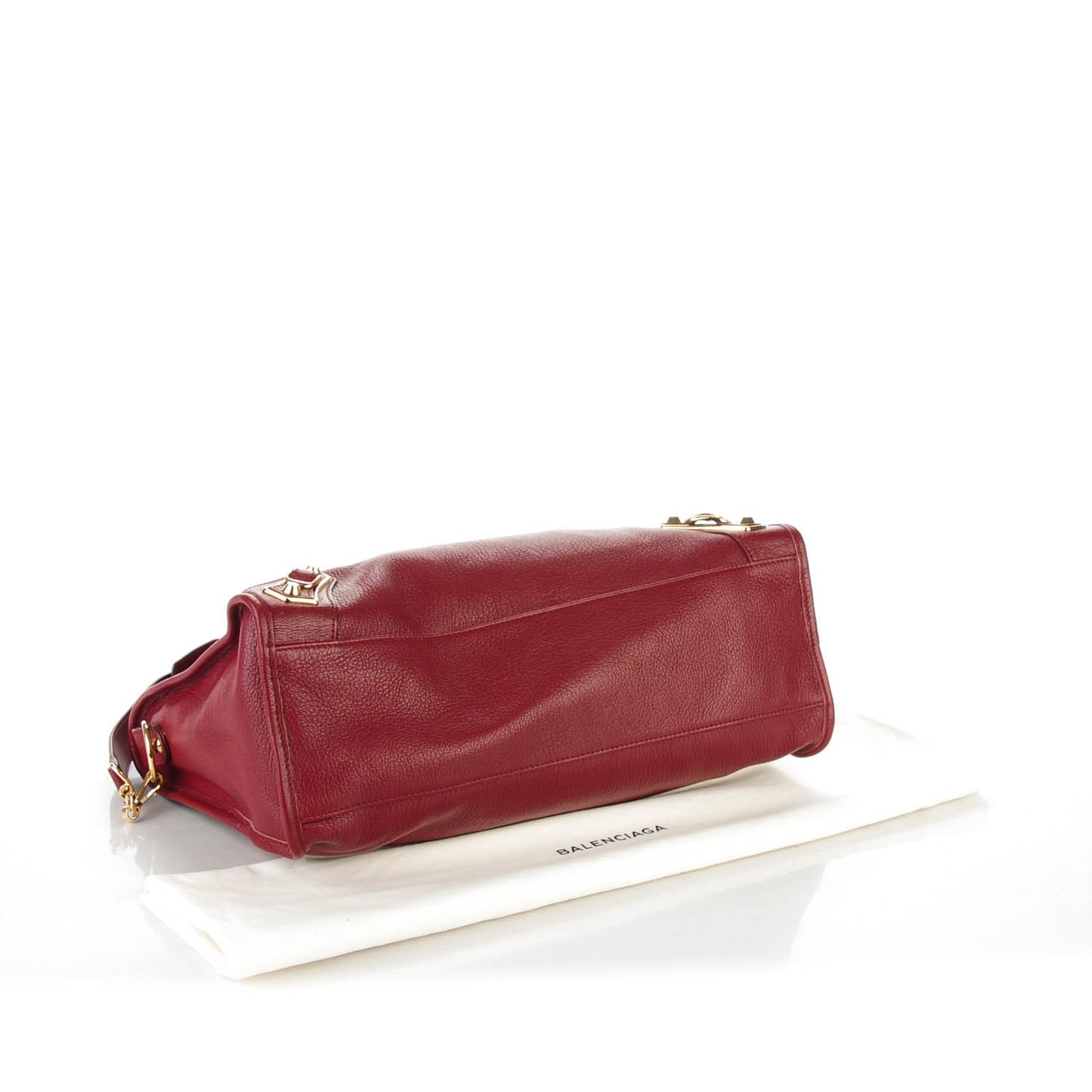 Shiny Goatskin Gold Metallic Edge Hardware City Rouge Brique Rouge Grenade