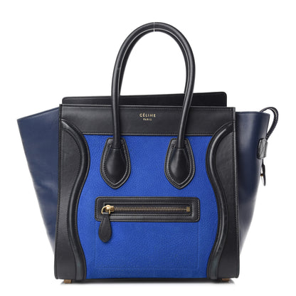 Celine Nubuck Calfskin Suede Micro Tri-Color Luggage Bright Blue 1 of 12