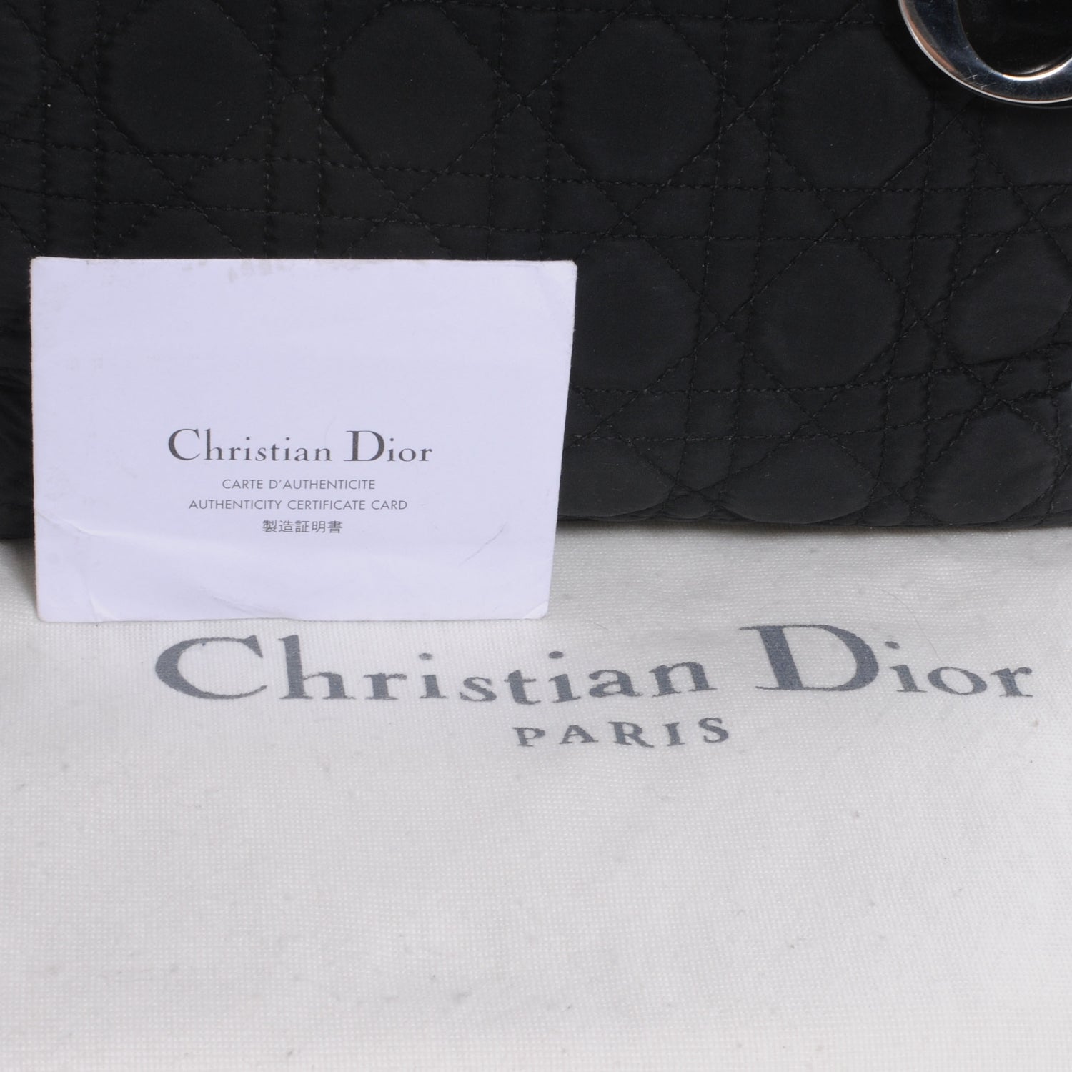 Christian Dior Nylon Cannage Medium Lady Dior Black 9 of 9