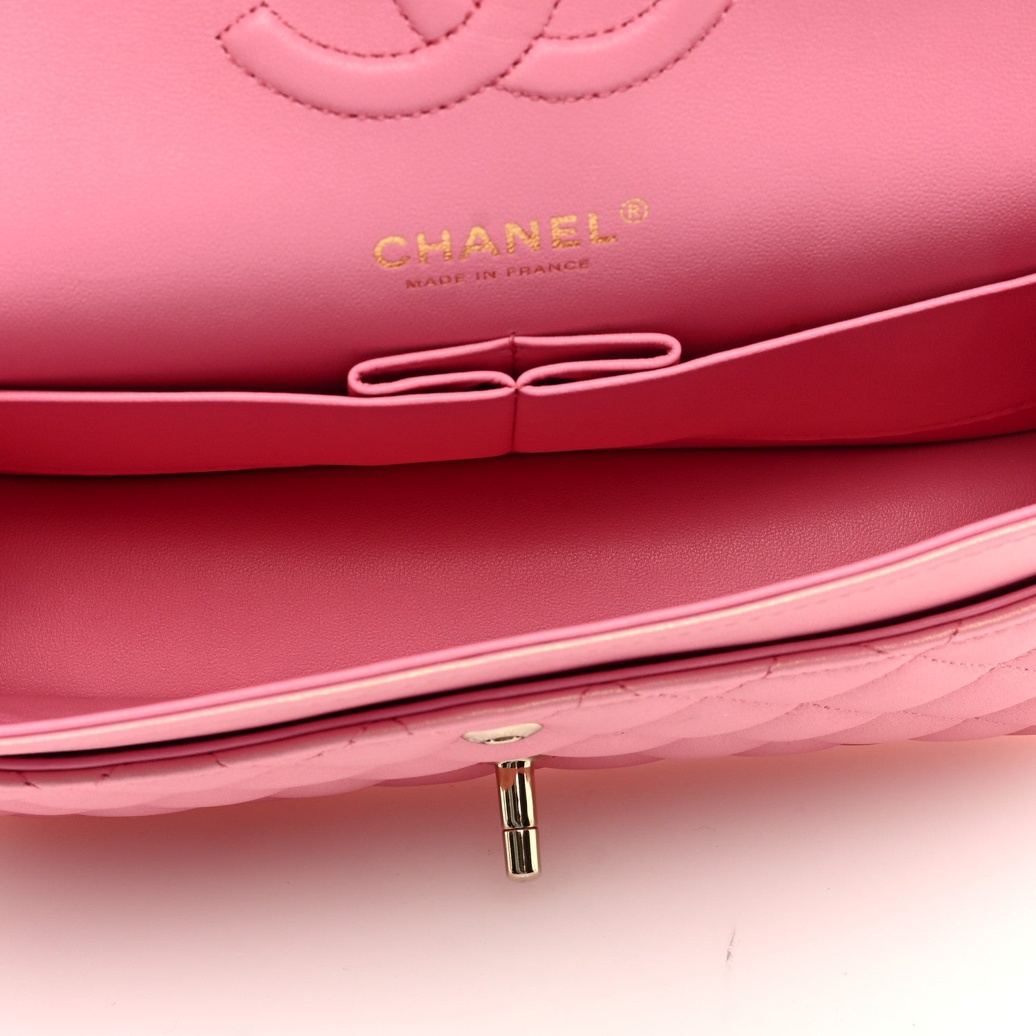 Chanel Iridescent Caviar Quilted Medium Double Flap Dark Pink 5 of 9