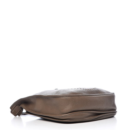Hermes Taurillon Clemence Evelyne III GM Etoupe 4 of 11