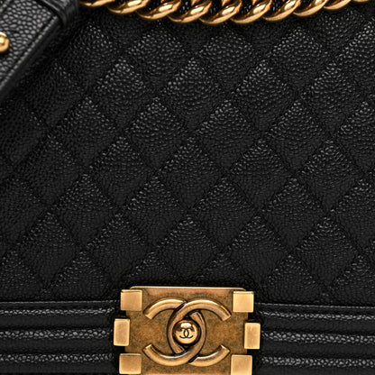 Chanel Caviar Quilted New Medium Boy Flap Black 11 of 12