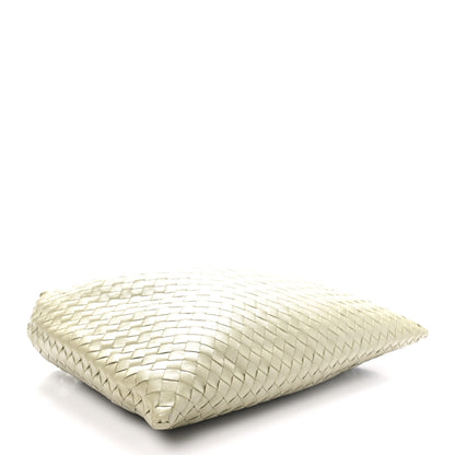 Bottega Veneta Calfskin Intrecciato Large Hop Travertine 4 of 10