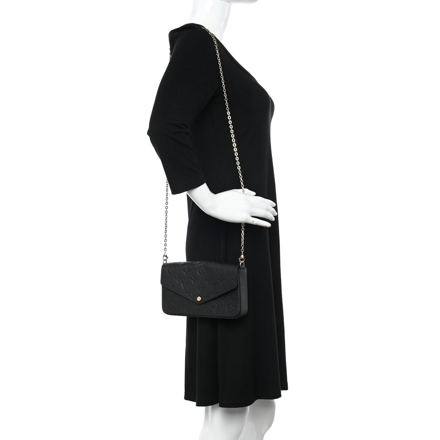 Empreinte Pochette Felicie Chain Wallet Black