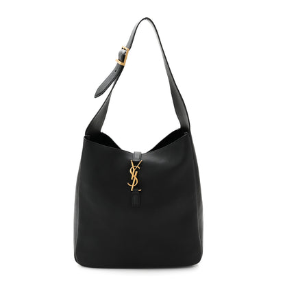 Saint Laurent Smooth Calfskin Large Le 5 A 7 Soft Hobo Black 1 of 12