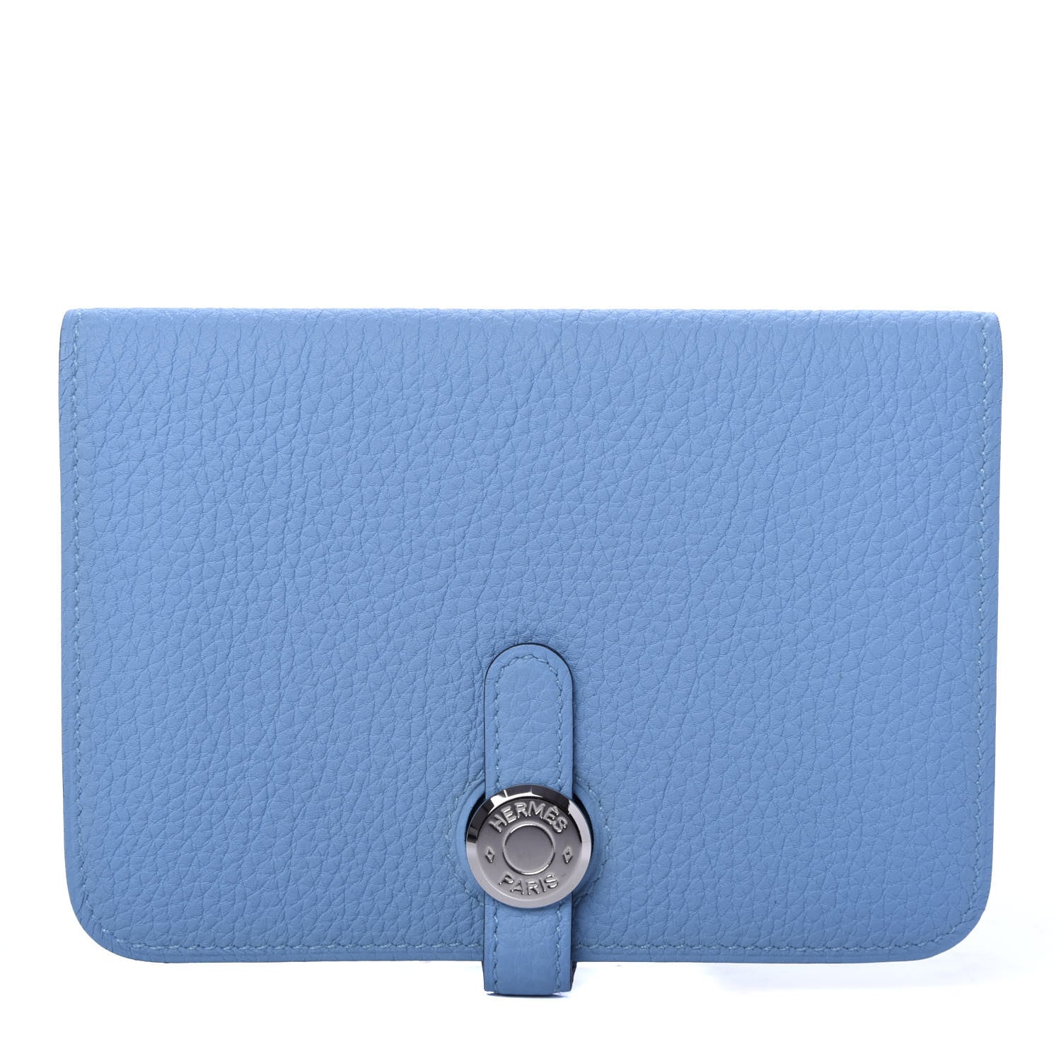 Hermes Togo Dogon Compact Wallet Bleu Paradis 1 of 6