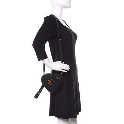 Louis Vuitton Calfskin New Wave Heart Bag Black 2 of 10