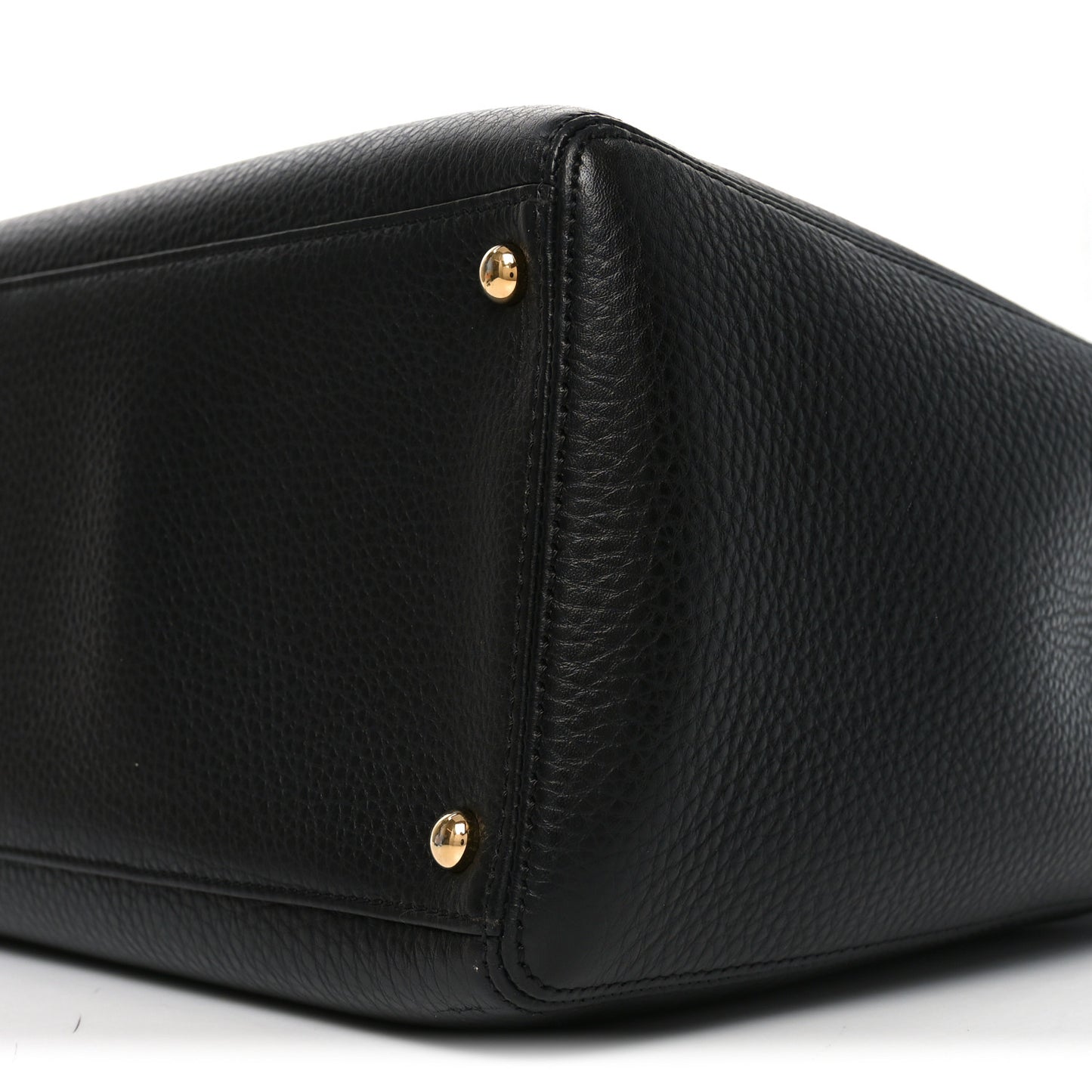Calfskin Cerf Executive Shopper Tote Black