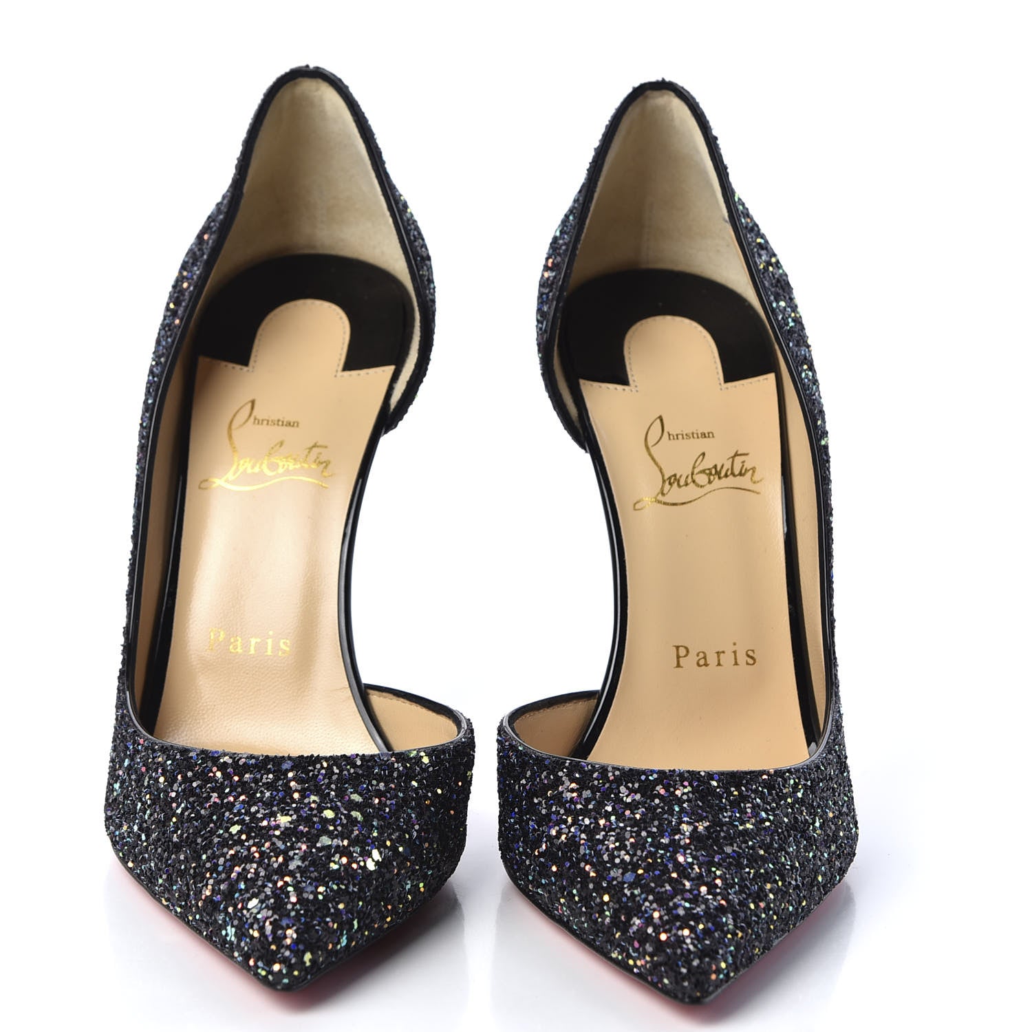 Christian Louboutin Glitter Dragonfly Iriza 100 Pumps 39.5 Black 3 of 9