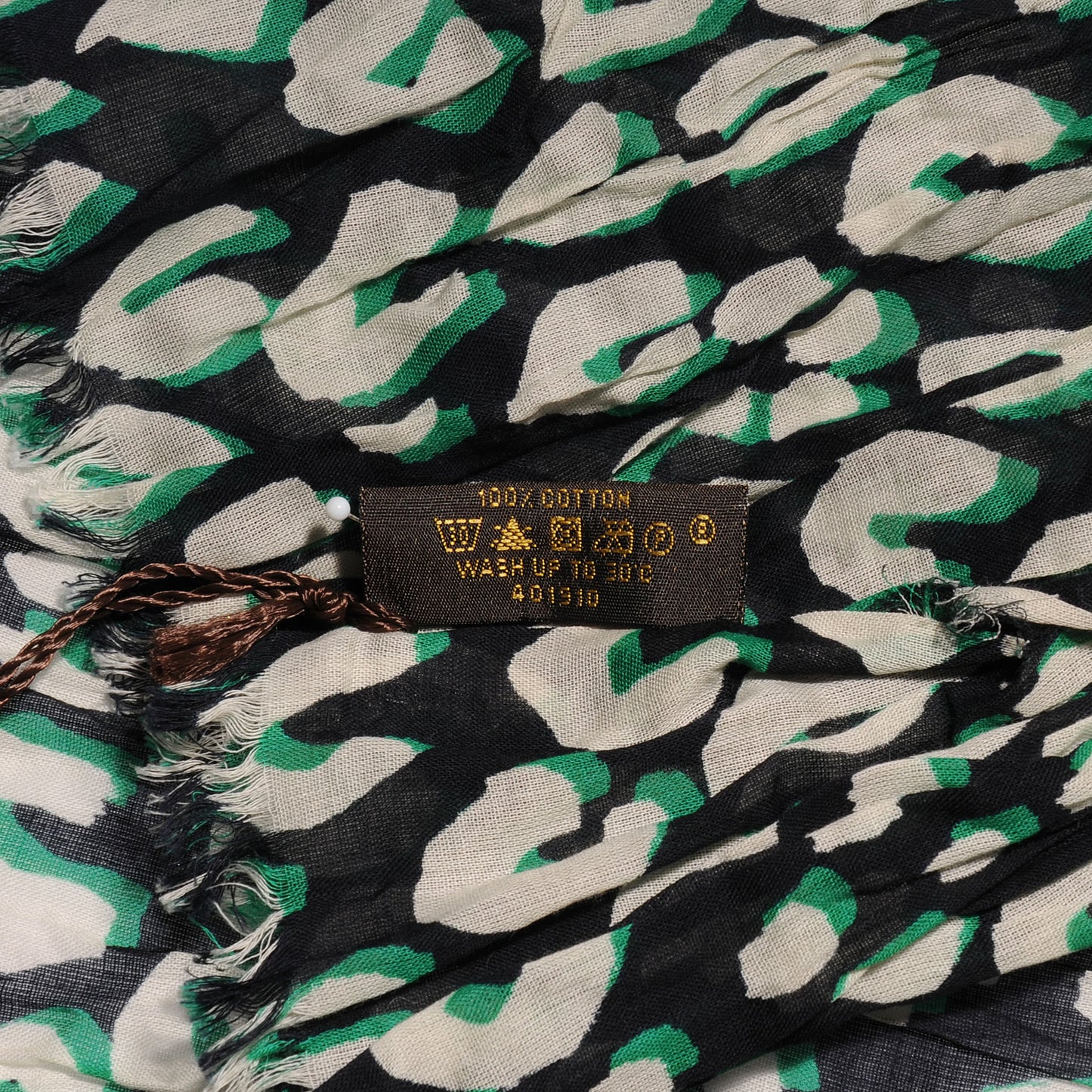 Cotton Leopard Pareo Blue Infini