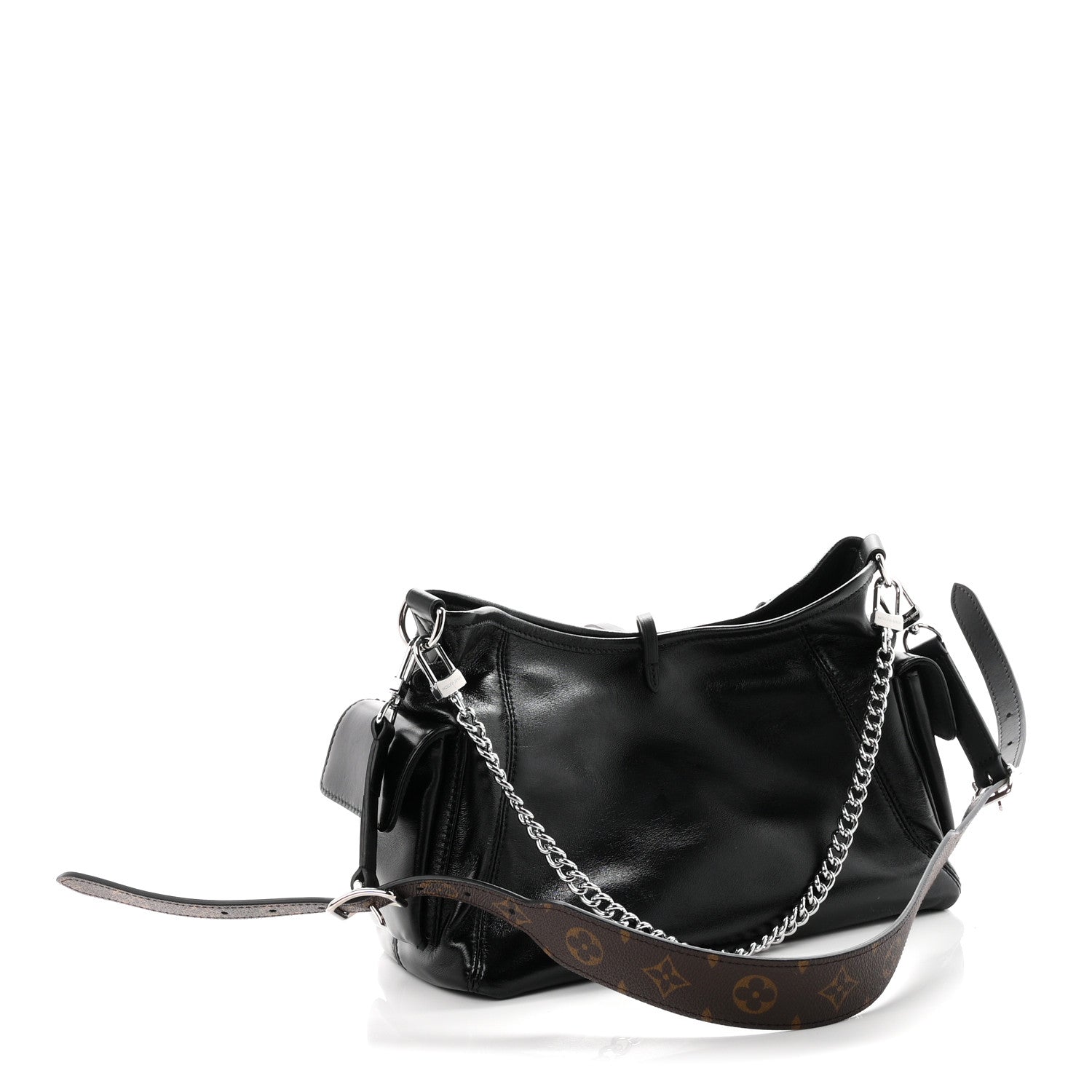 Louis Vuitton Lambskin CarryAll Cargo Vibe PM Black 3 of 9