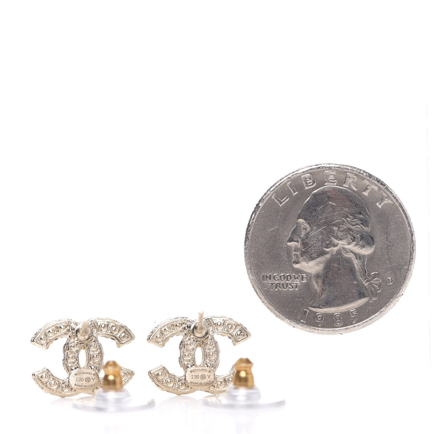 Pearl CC Earrings Light Gold
