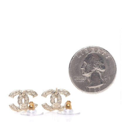 Chanel Pearl CC Earrings Light Gold 2 of 4