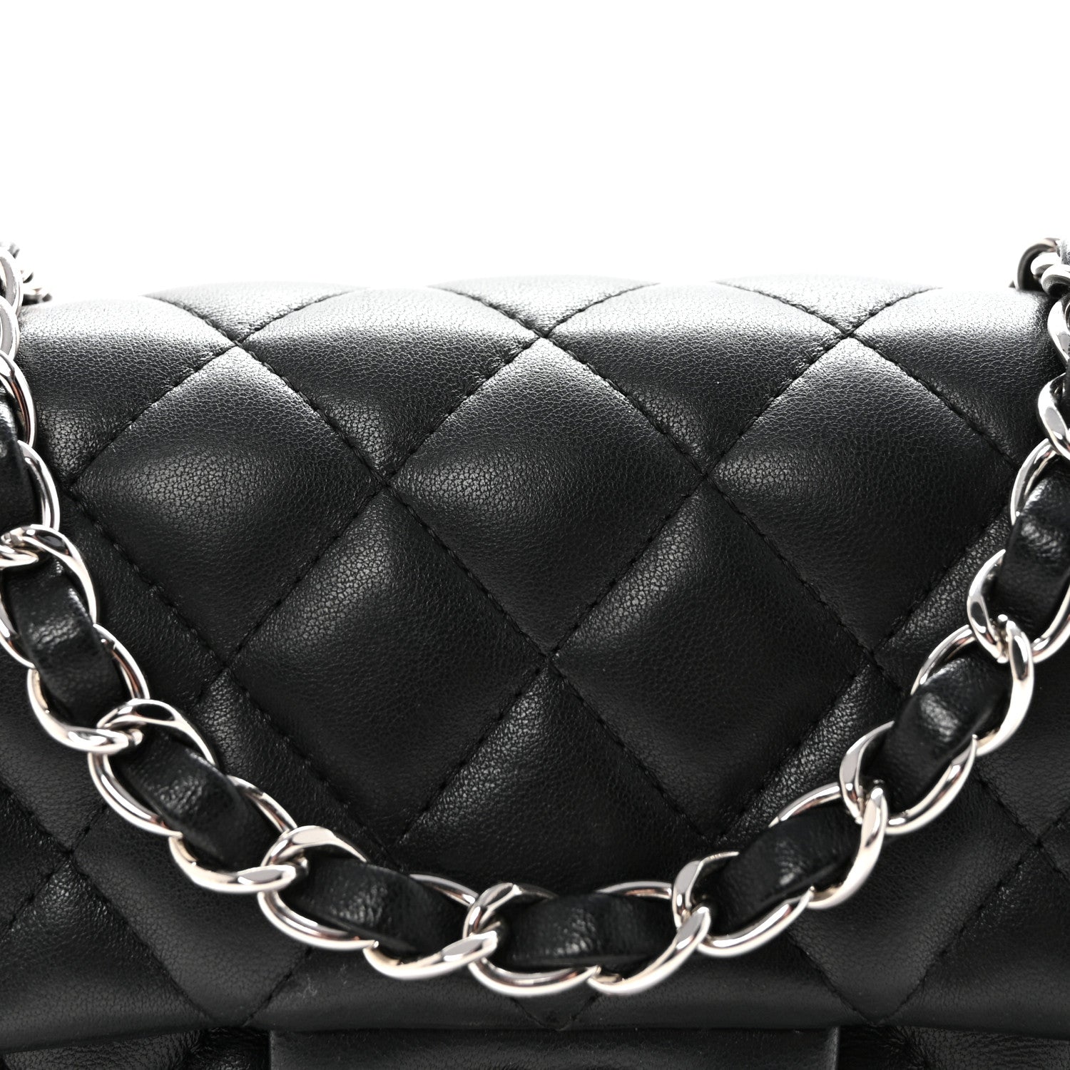 Chanel Lambskin Quilted Mini Rectangular Flap Black 8 of 10