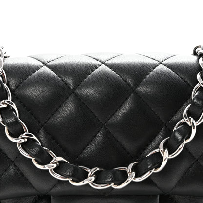 Chanel Lambskin Quilted Mini Rectangular Flap Black 8 of 10
