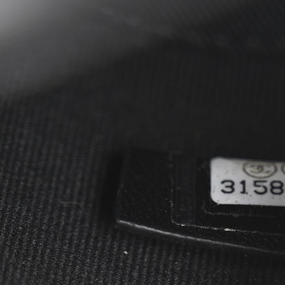 Chanel Lambskin Quilted Mini Round Vanity Case With Chain Black 7 of 10