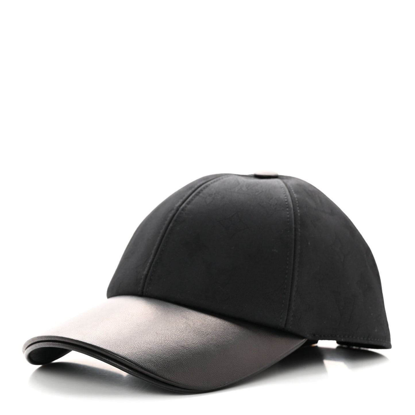Calfskin Cotton Jacquard Monogram LV First Cap M Black