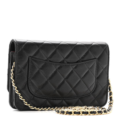 Chanel Caviar Quilted Wallet On Chain WOC Black 3 of 12
