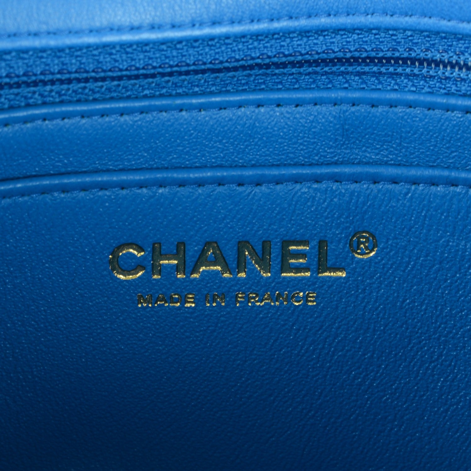 Chanel Lambskin Quilted Mini Rectangular Flap Blue 6 of 7
