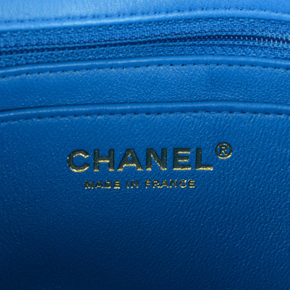 Chanel Lambskin Quilted Mini Rectangular Flap Blue 6 of 7