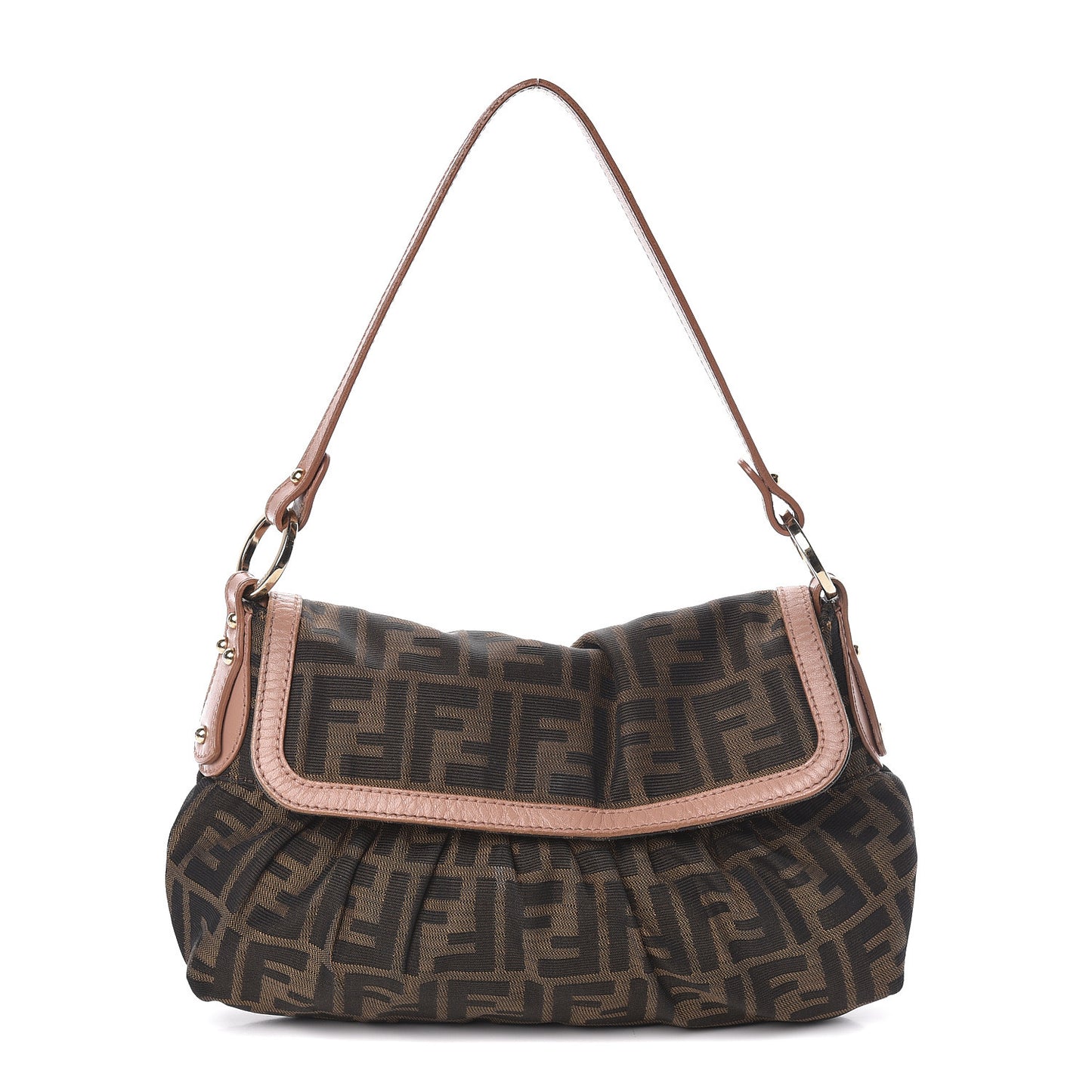 Zucca Cuoio Lucido Small Chef Shoulder Bag Tobacco Bois de Rose
