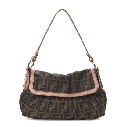 Fendi Zucca Cuoio Lucido Small Chef Shoulder Bag Tobacco Bois de Rose 1 of 9