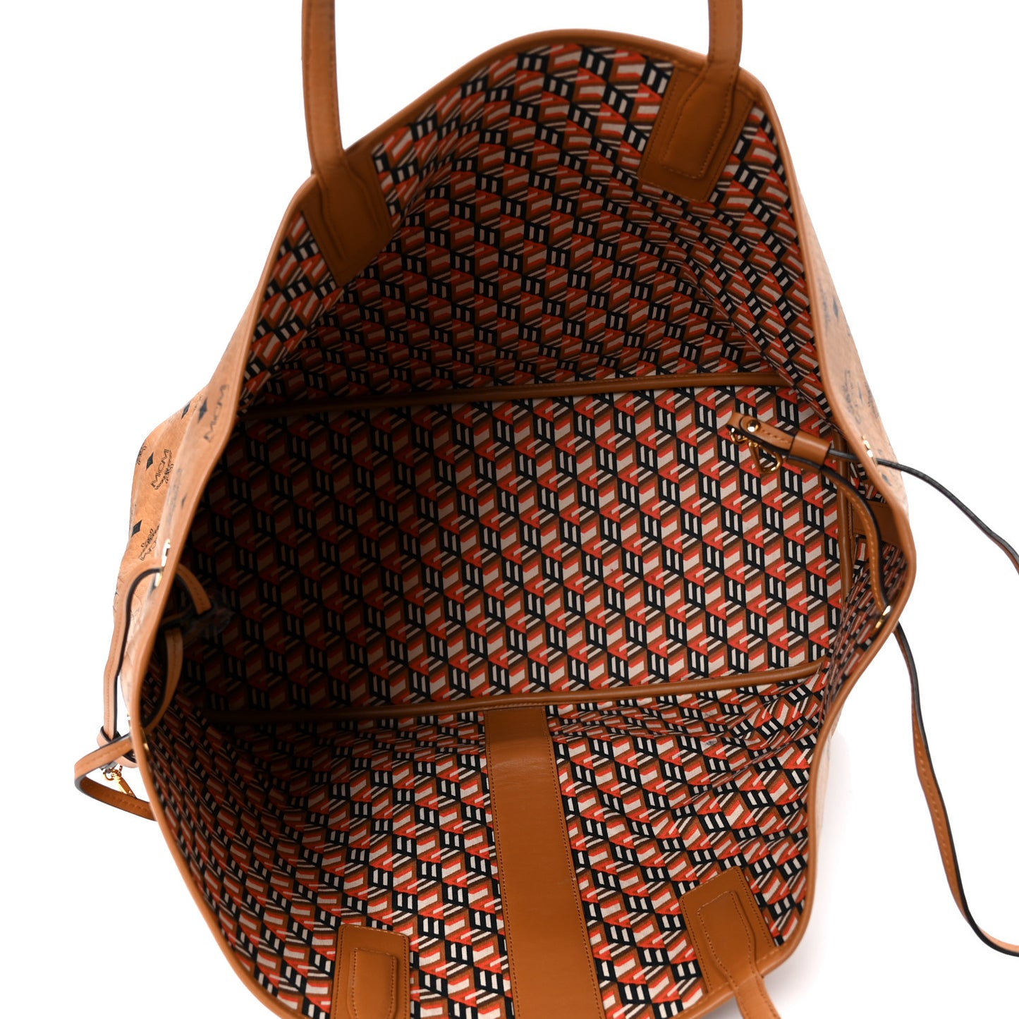 Visetos Large Liz Reversible Shopper Tote Cognac