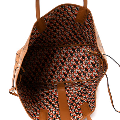 MCM Visetos Large Liz Reversible Shopper Tote Cognac 7 of 17