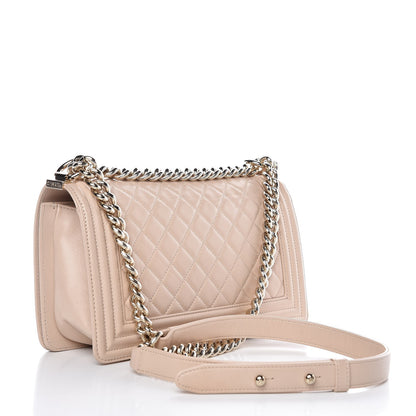 Chanel Lambskin Quilted Medium Boy Flap Beige 3 of 8