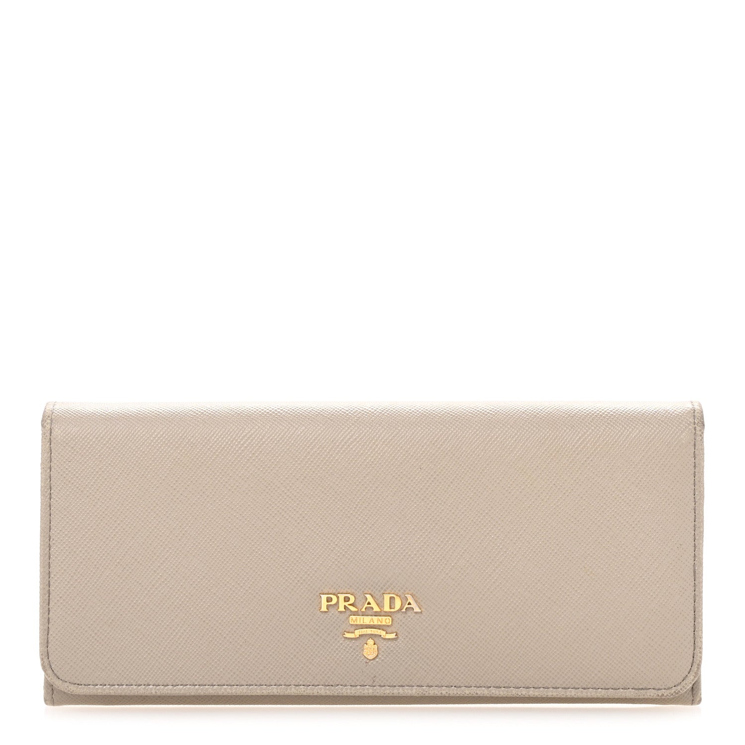 Prada Saffiano Metal Continental Flap Wallet Pomice 1 of 12