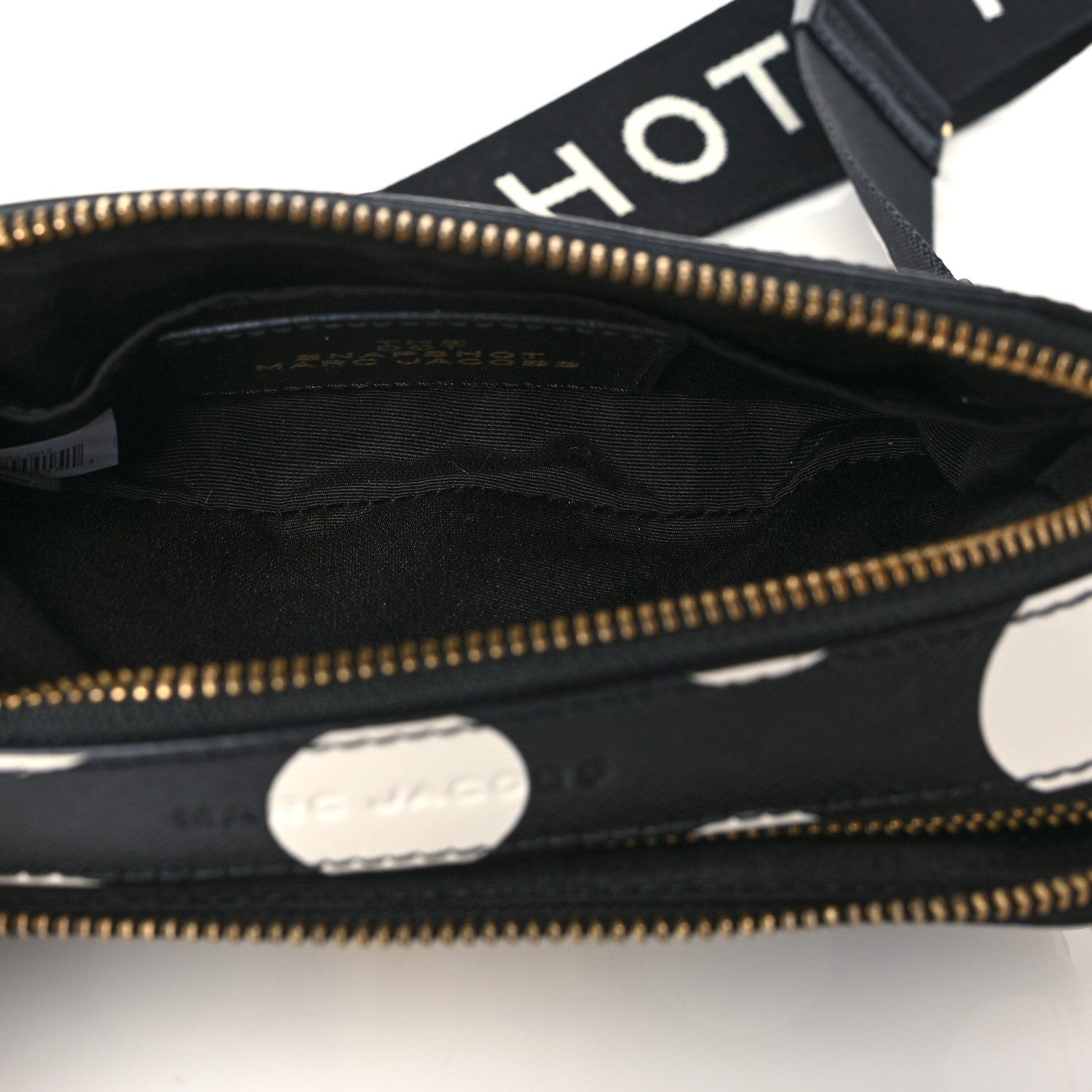 Marc Jacobs Saffiano The Dot Snapshot Camera Bag Black White 6 of 11
