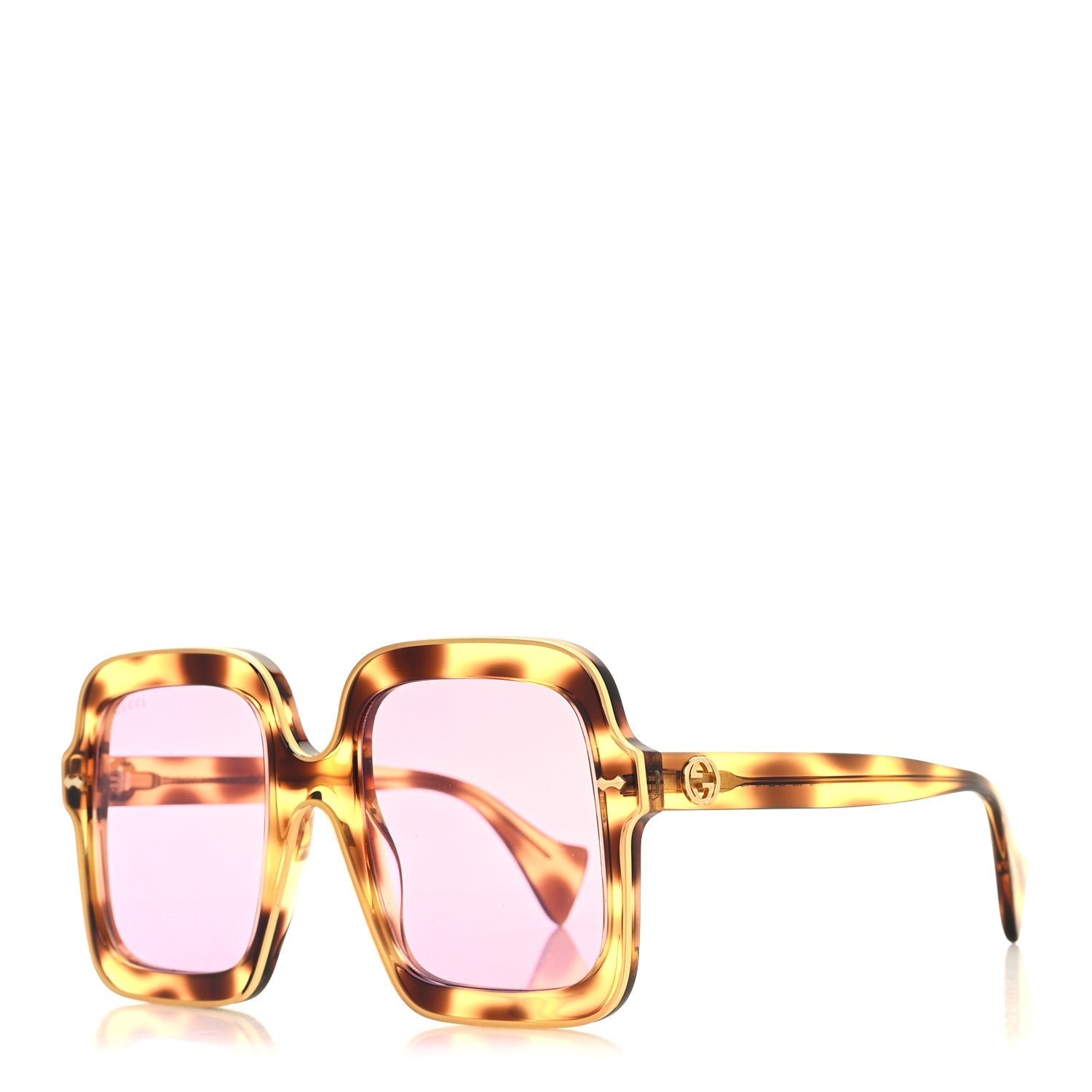 Gucci Acetate Round Frame Sunglasses GG1241S Tortoise 1 of 8