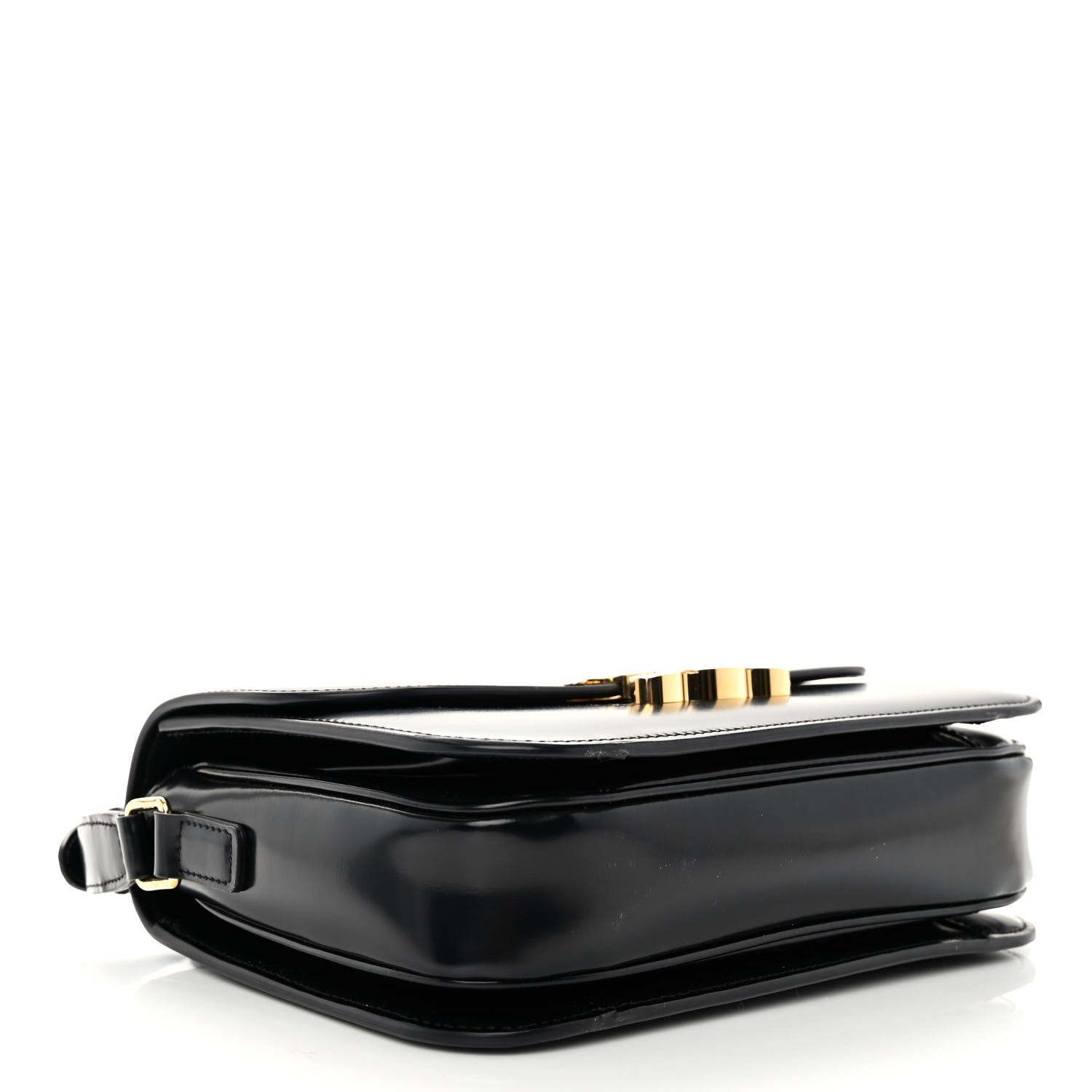 Celine Shiny Calfskin Medium Triomphe Black 4 of 10