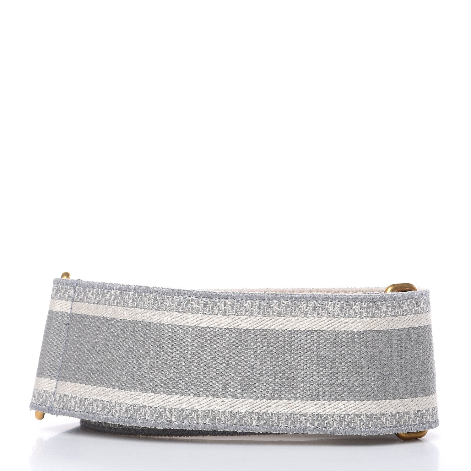 Christian Dior Canvas Embroidered Shoulder Strap Grey 2 of 5
