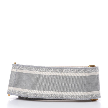 Christian Dior Canvas Embroidered Shoulder Strap Grey 2 of 5
