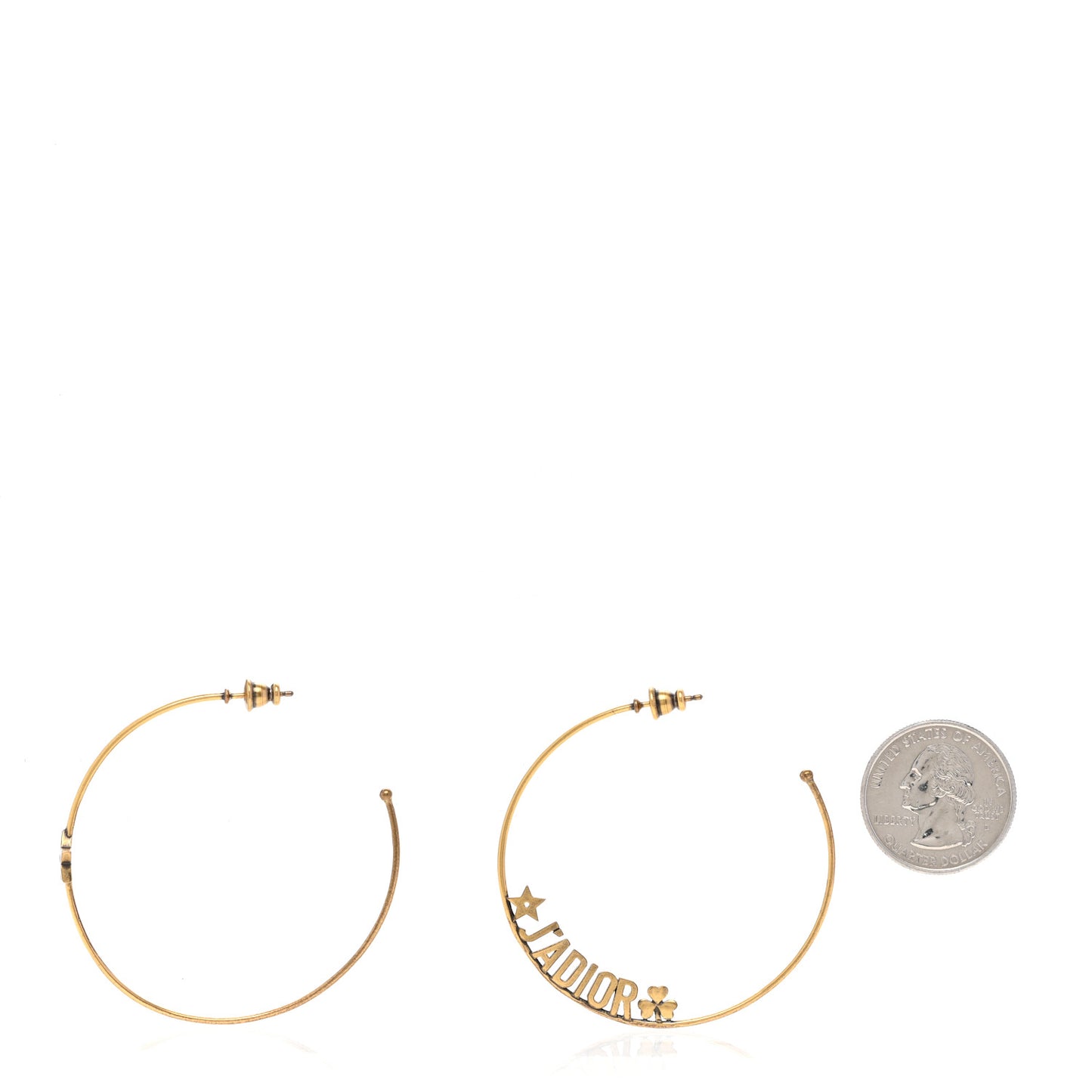 Metal J'Adior Hoop Earrings Aged Gold