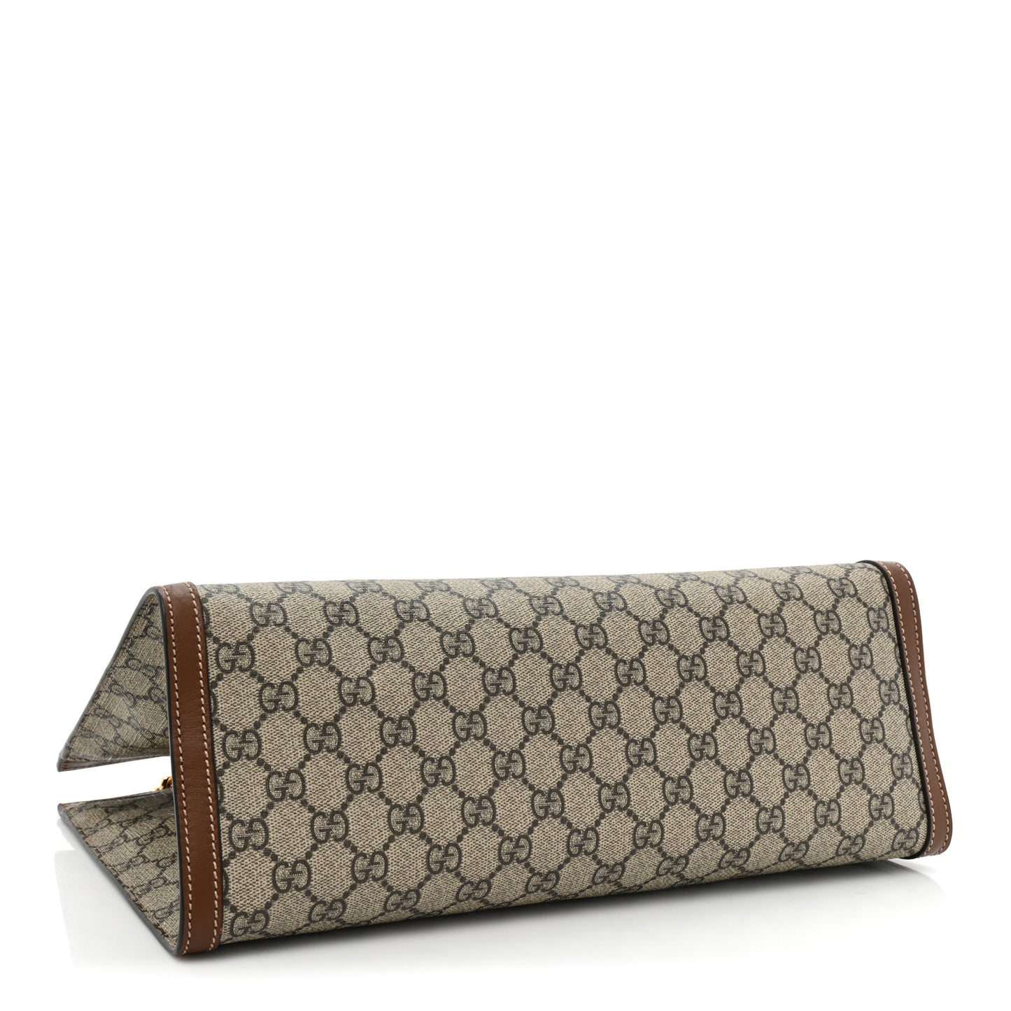GG Supreme Monogram Medium Padlock Tote Beige Cuir