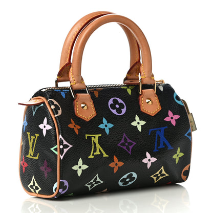 Louis Vuitton Monogram Multicolor Mini Sac HL Speedy Black 3 of 8