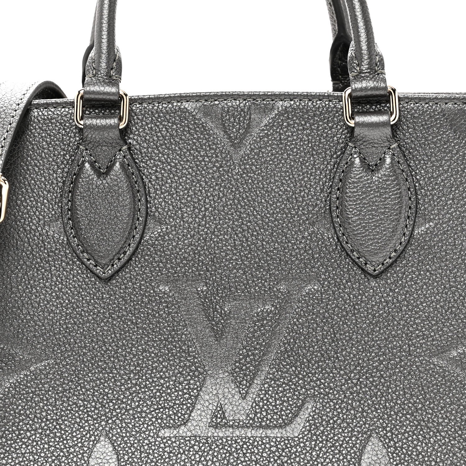 Louis Vuitton Metallic Empreinte Monogram Giant Onthego PM Gun Metal 7 of 9
