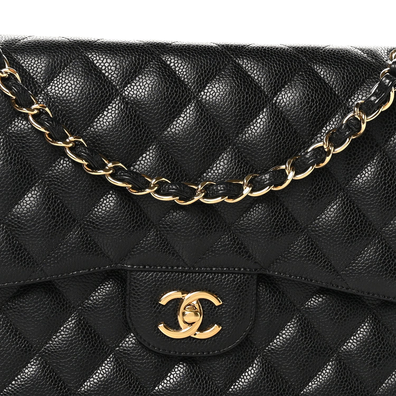 Chanel Caviar Quilted Jumbo Double Flap Black 8 of 11