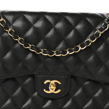 Chanel Caviar Quilted Jumbo Double Flap Black 8 of 11