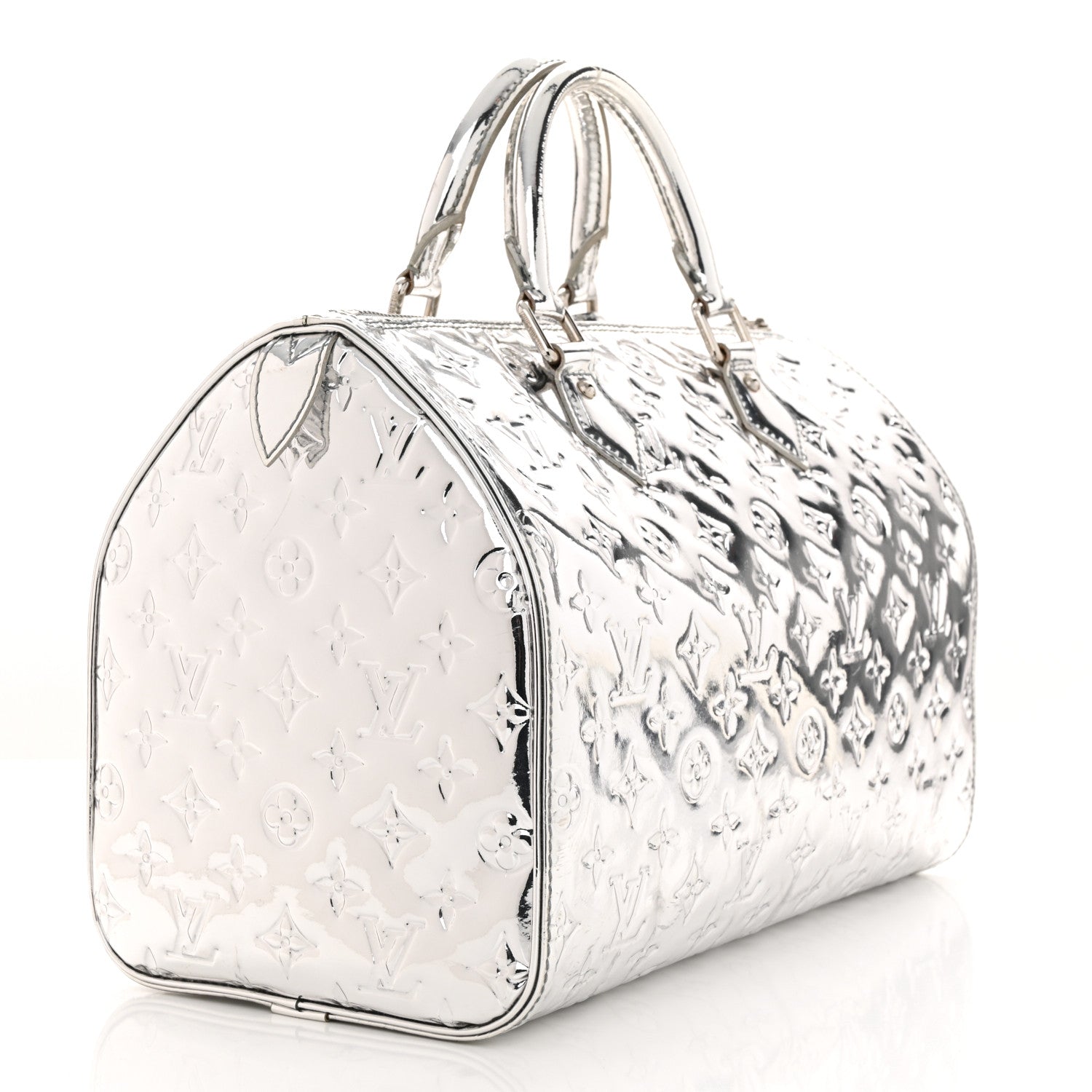 Louis Vuitton Monogram Miroir Speedy 30 Silver 3 of 17
