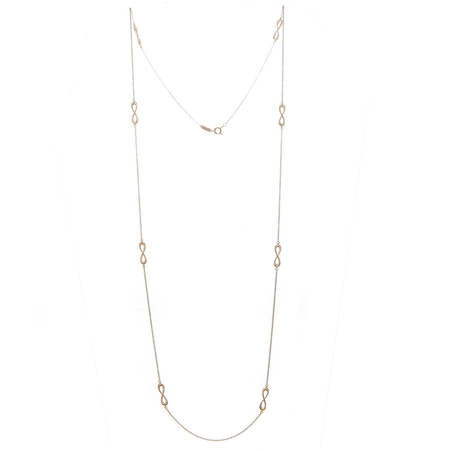 Tiffany 18K Rose Gold Infinity Endless Necklace 3 of 7